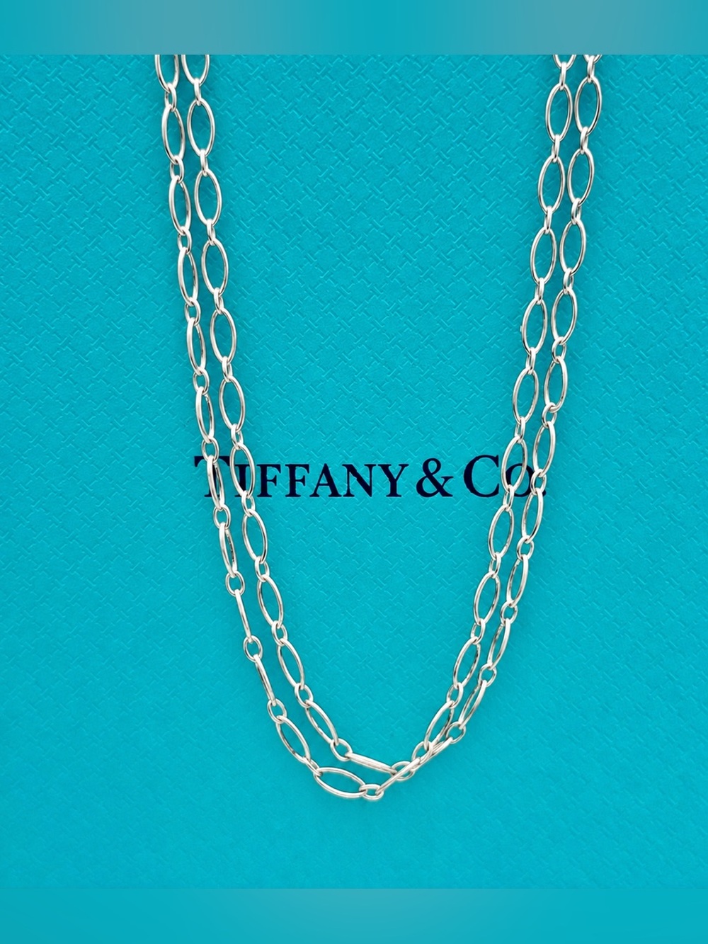 Tiffany & Co. Oval link chain 36” retired